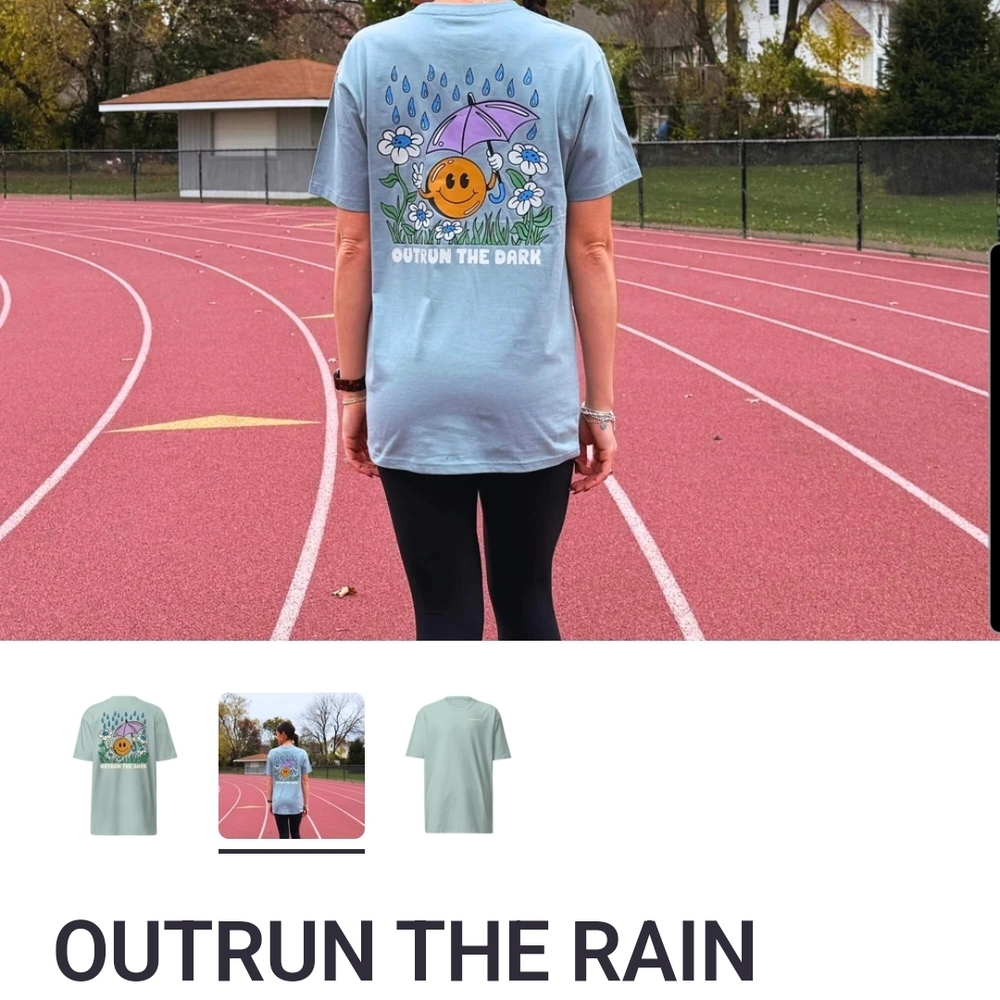 Outrun The Dark Women's Heavy Weight Cotton T Shirt